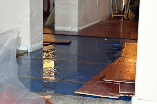 Professional Flood Cleanup technician working in Oquossoc, ME